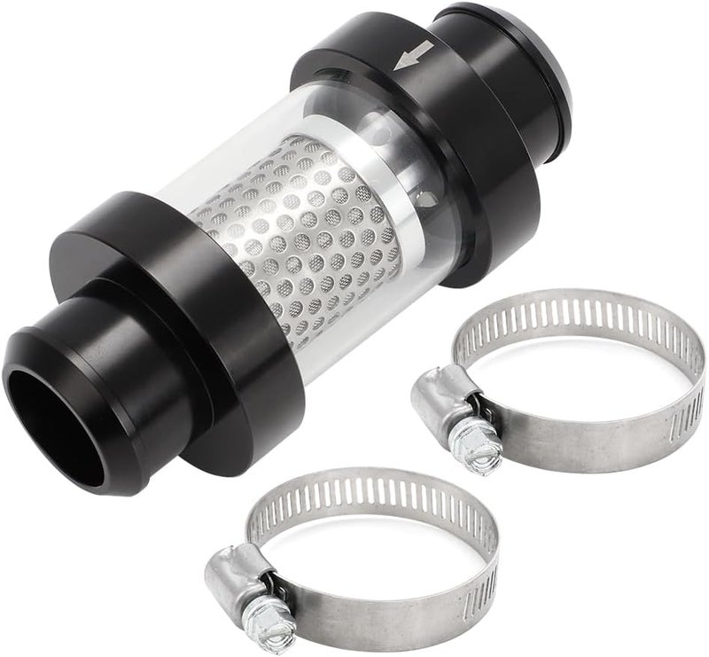 WIKIBB 1-1/2" Universal Filter Inline Heater Core Coolant Filter and Inspection System Stainless Steel Filter Mesh Matching Fixture - Image 1